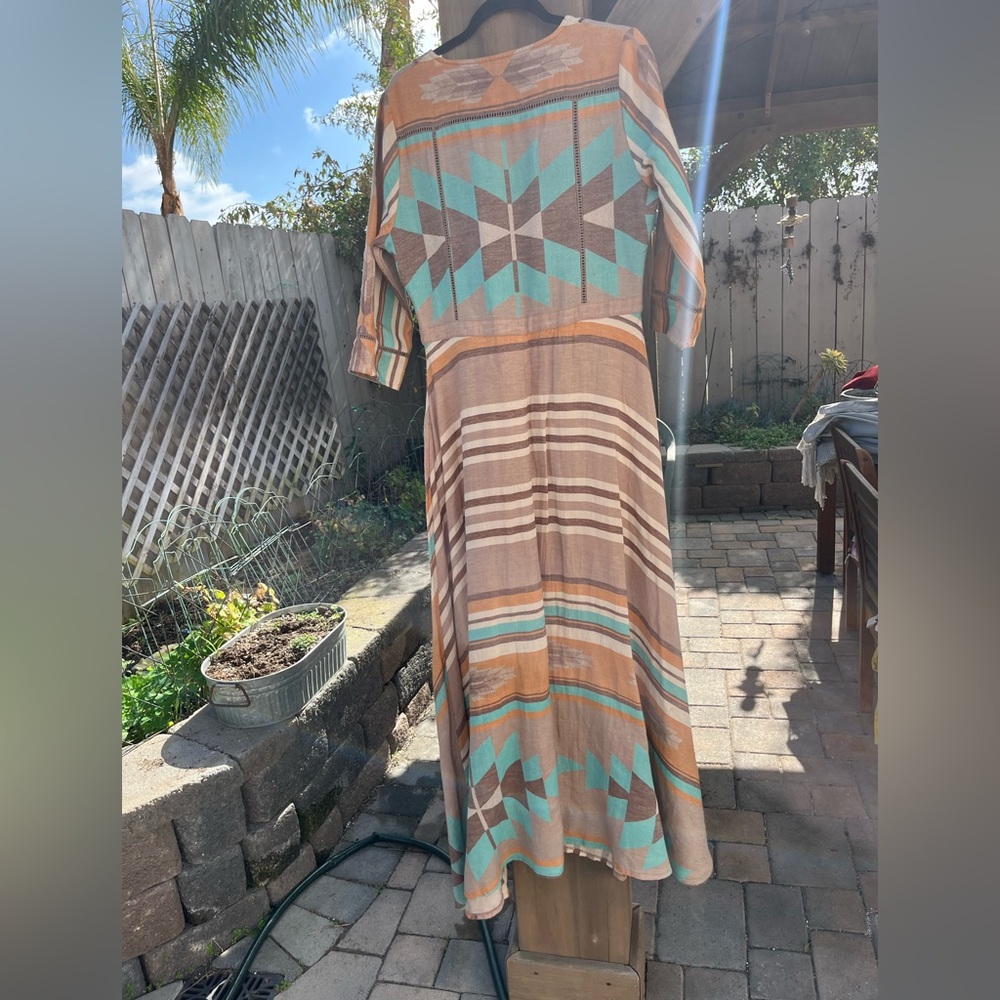 Reserved -Spell Peyote Maxi Dress duster size Large - Picture 13 of 17
